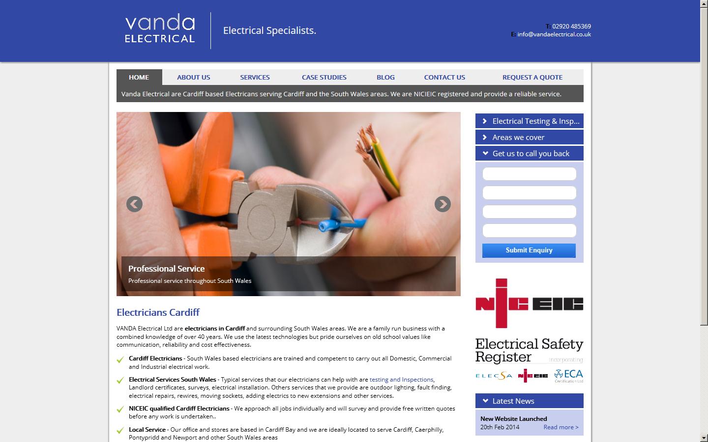 Vanda Electrical ltd Website
