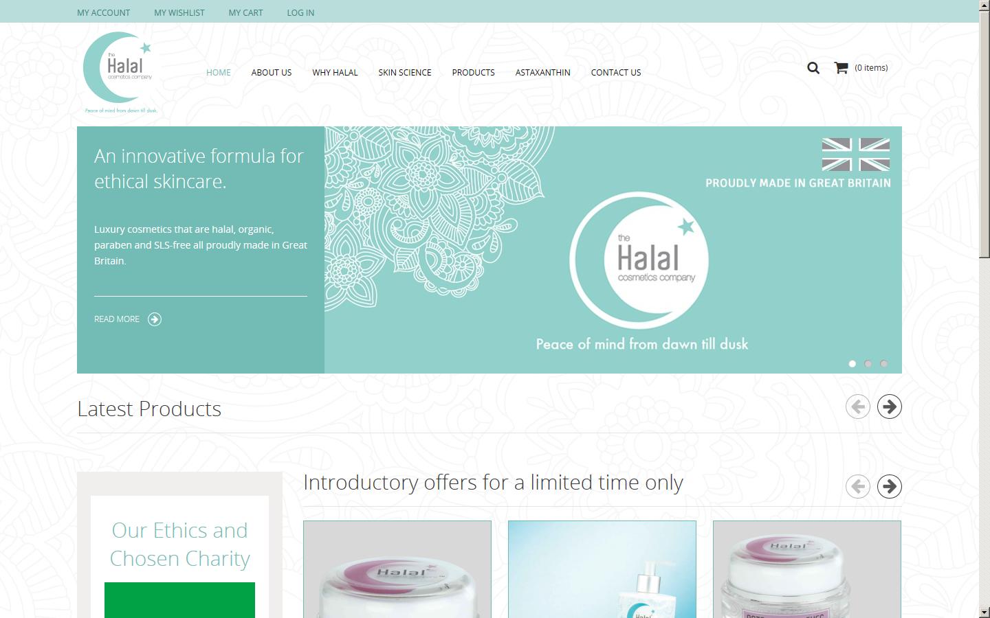 Halal Cosmetics Company Website