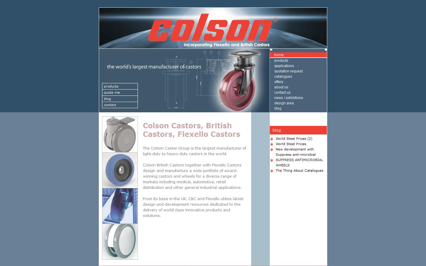Colson British Castors Website