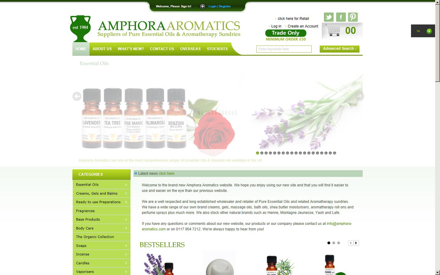 Amphora Aromatics Website