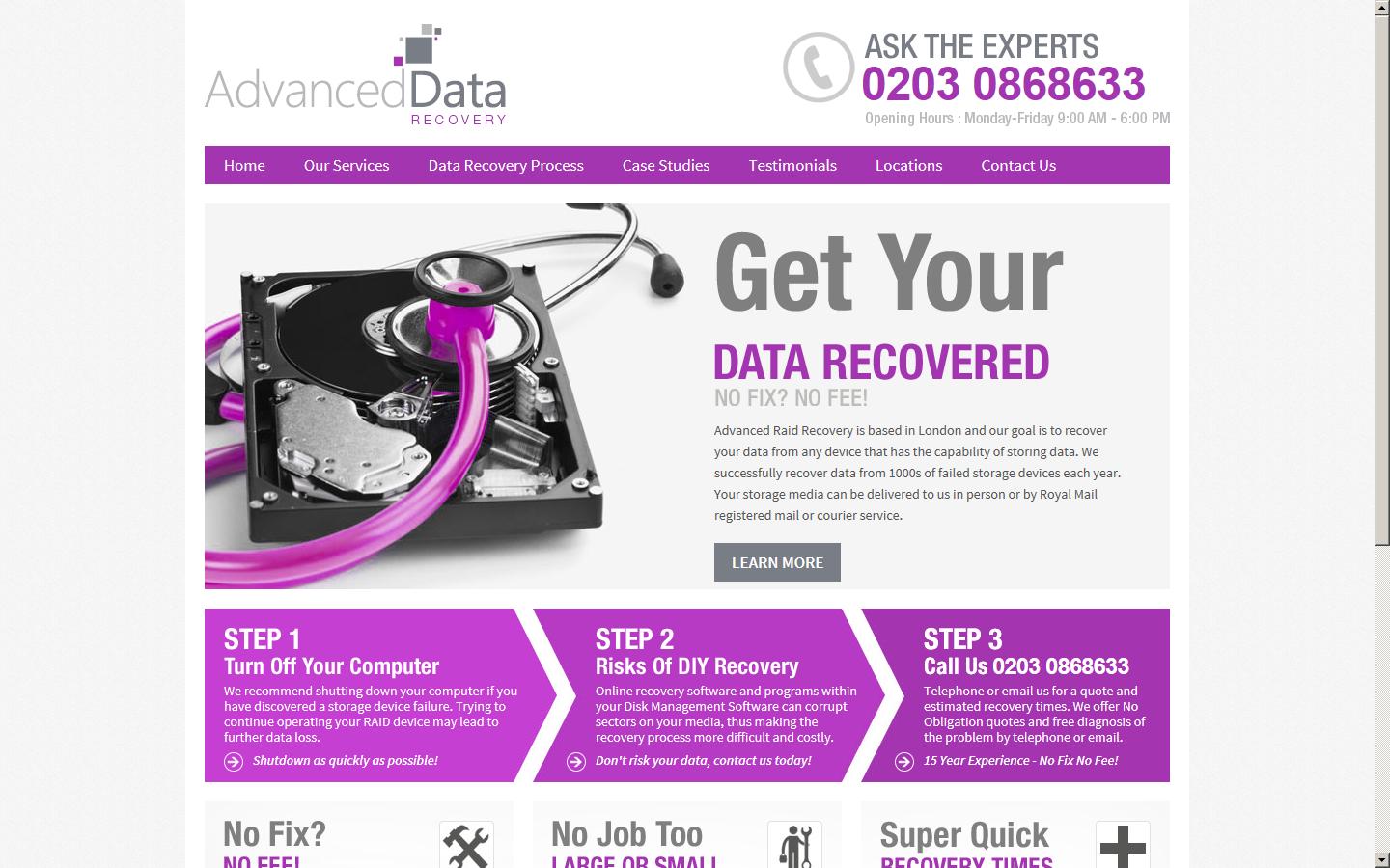 Advanced Data Recovery Website