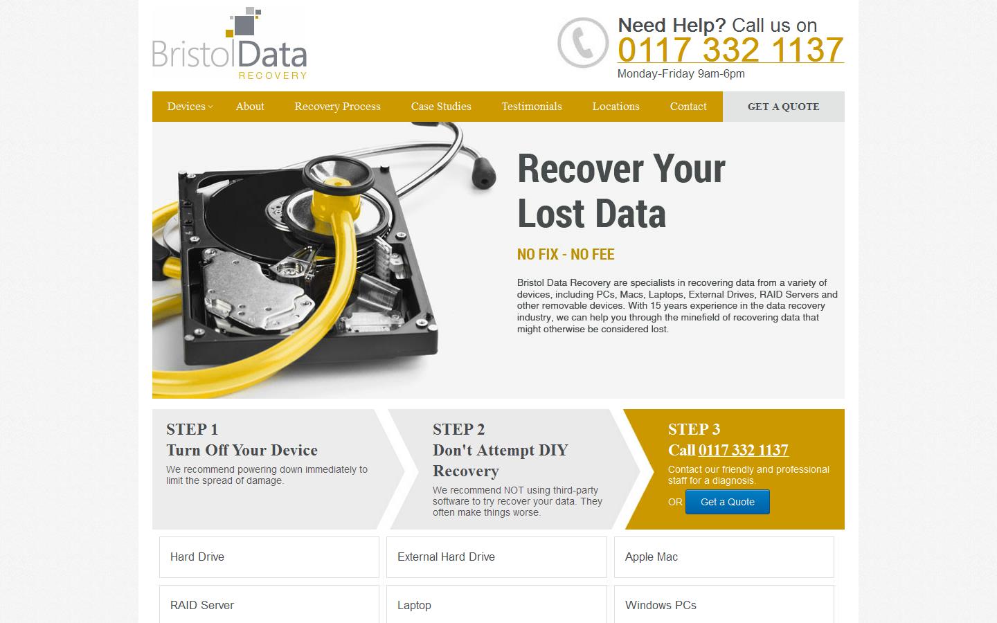 Bristol Data Recovery Website