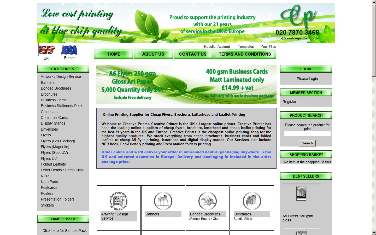 Creative Printer Website