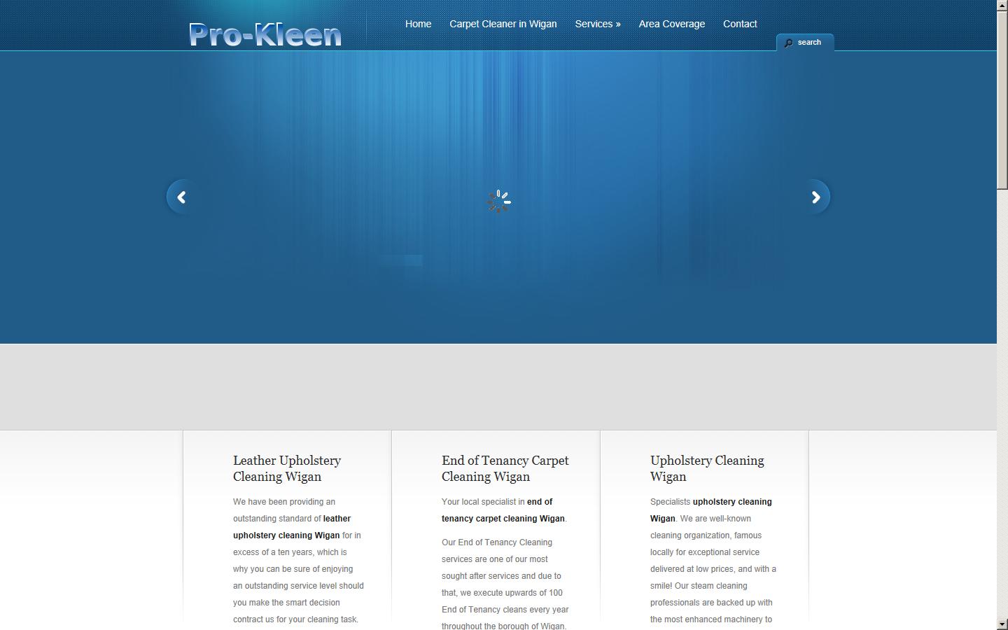 Prokleen Carpet Cleaners Wigan Website