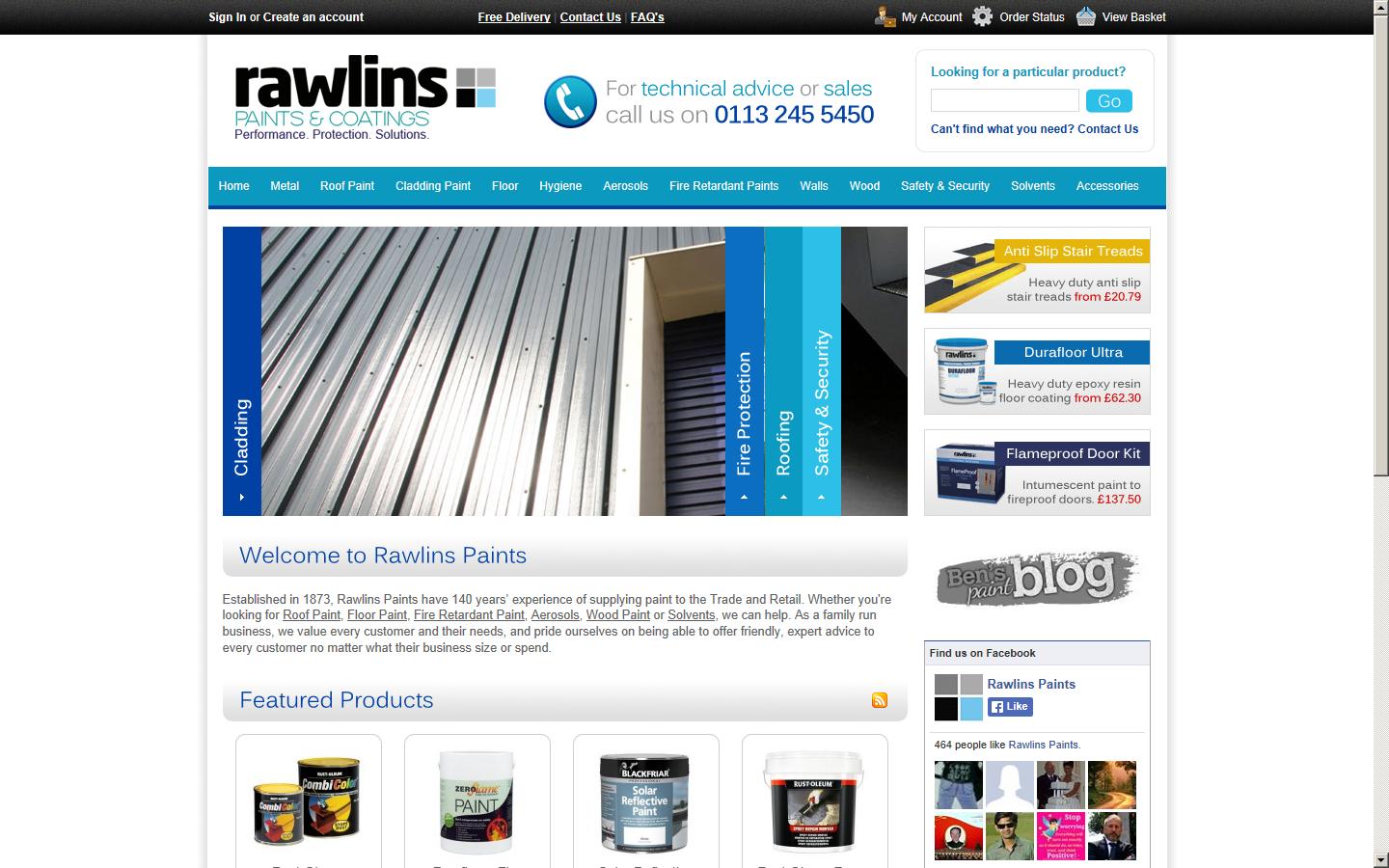 Rawlins Paints Website