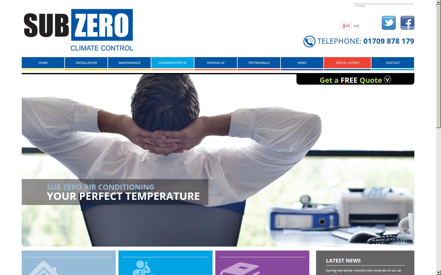 Sub Zero Climate Control Website
