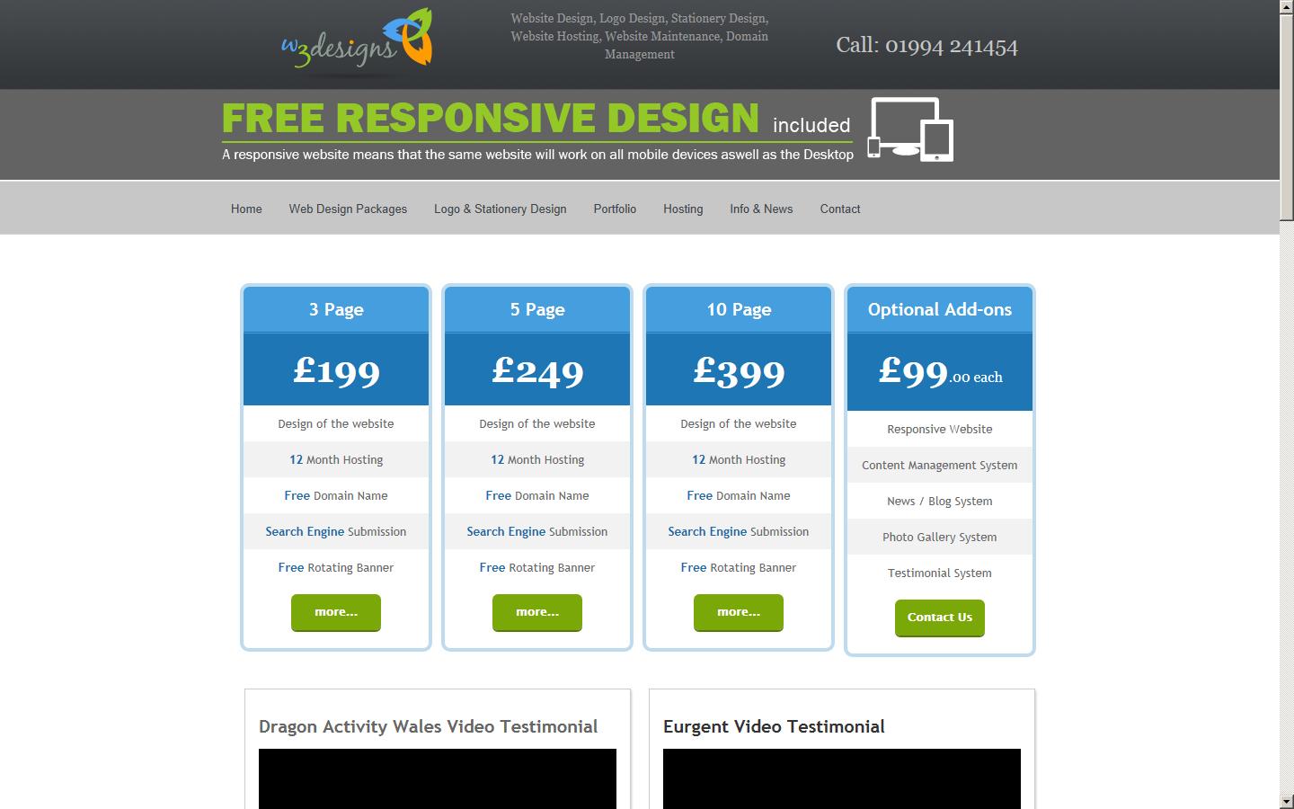 W3 Web Designs Ltd Website