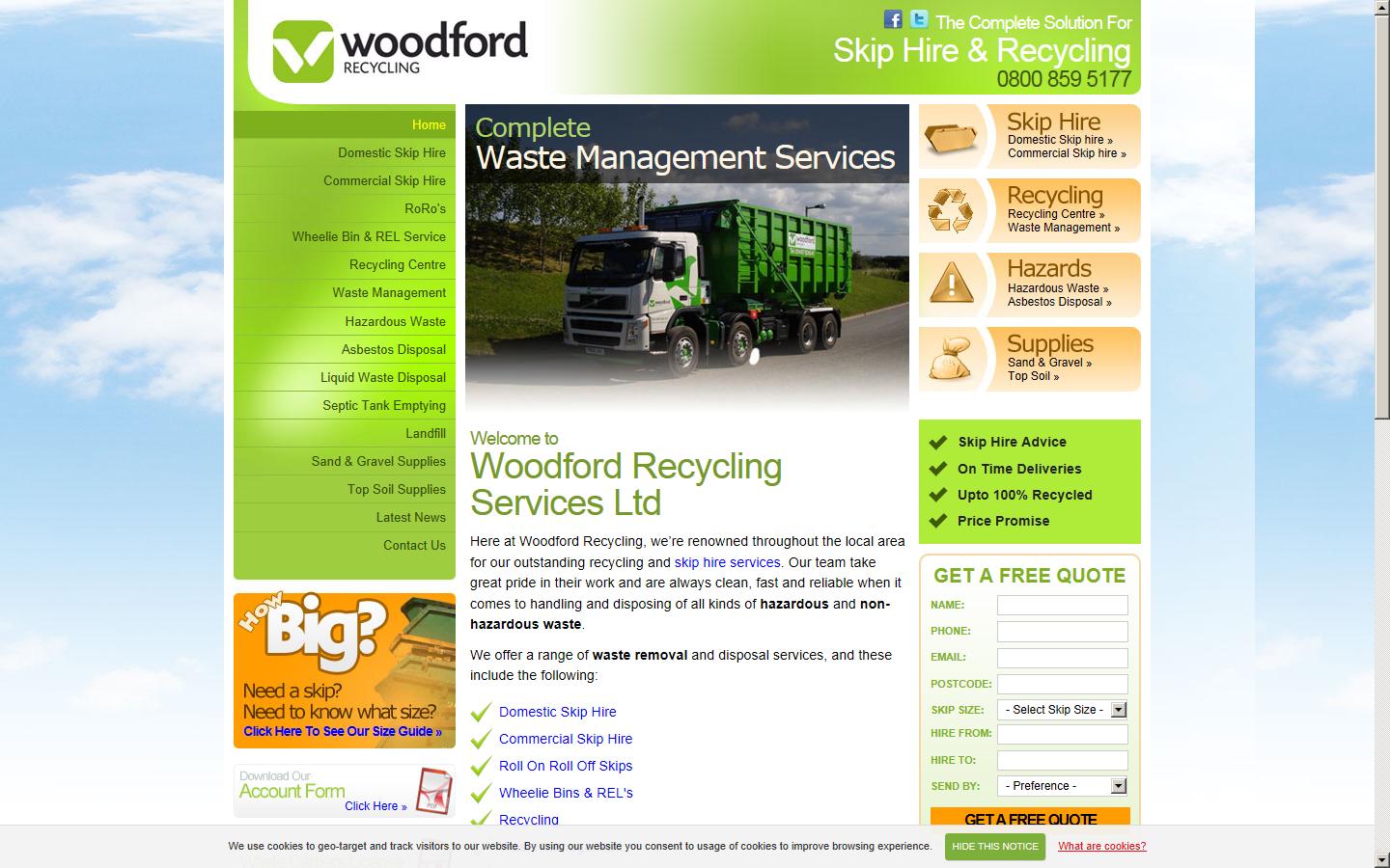 Woodford Recycling Services Ltd Website