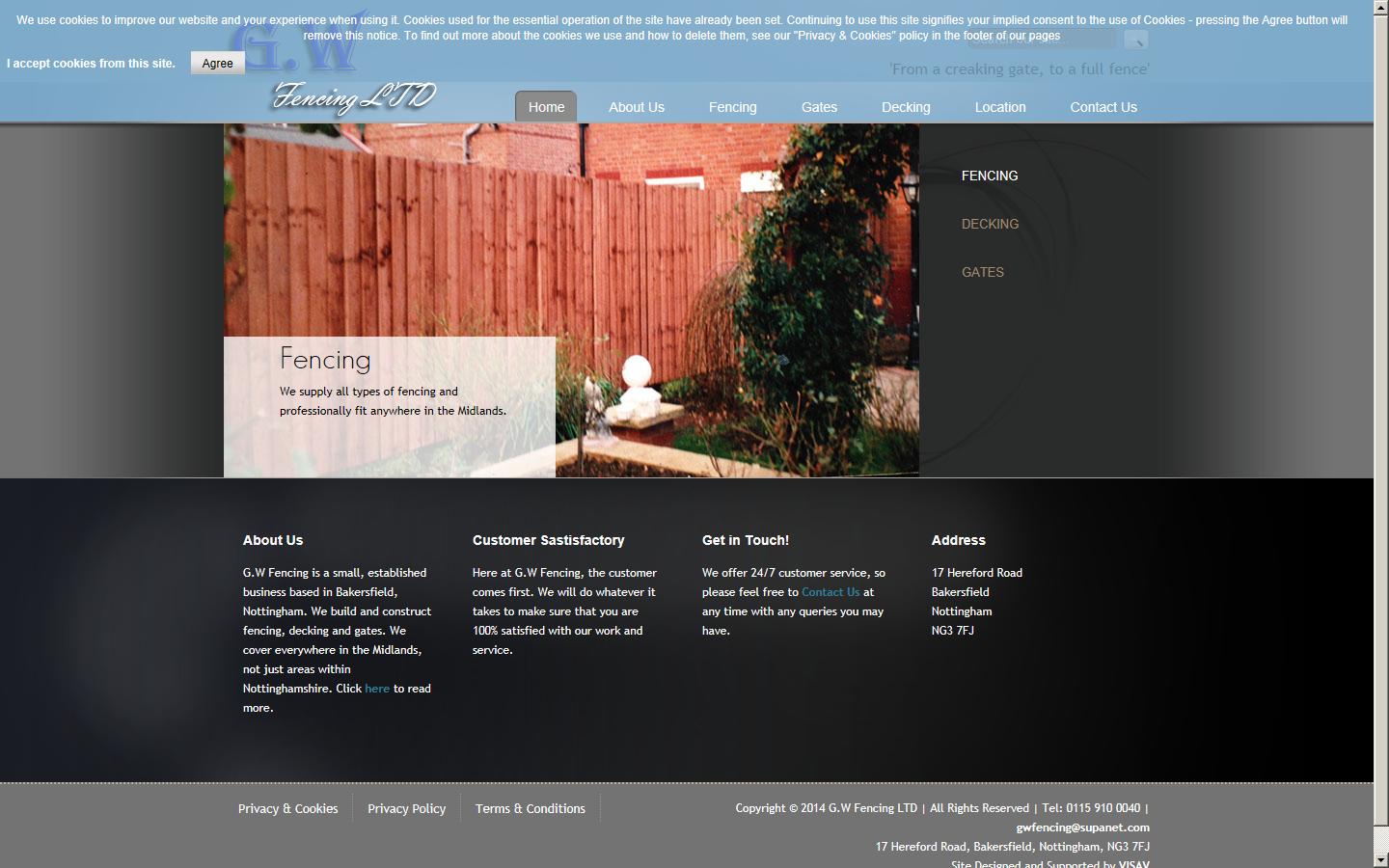 G W Fencing Ltd Website