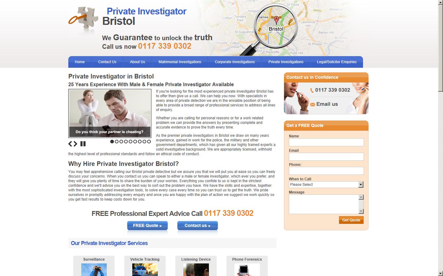 Private Investigator Bristol Website