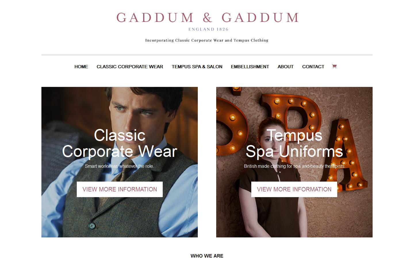 Classic Corporate Wear Website