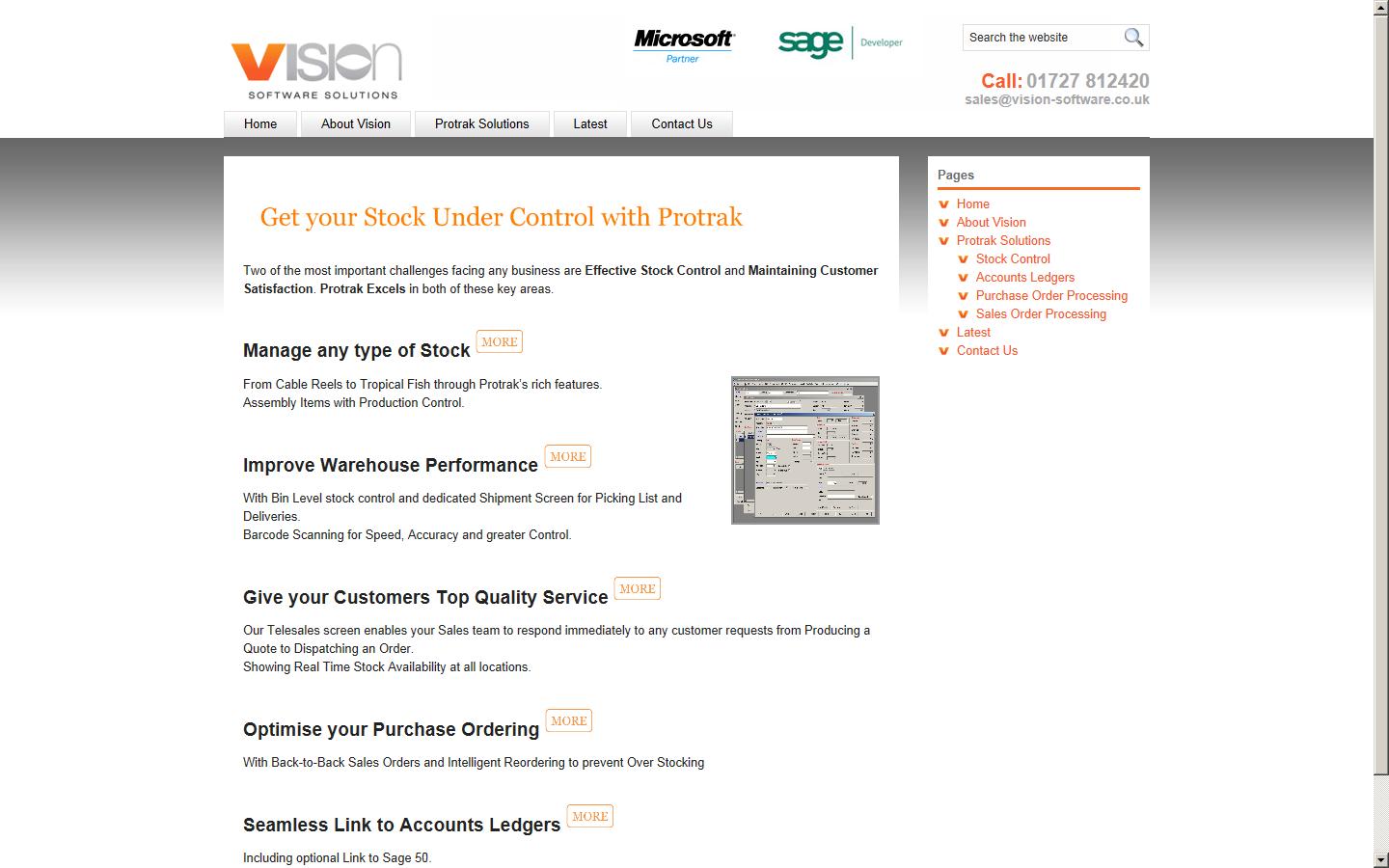 Vision Software Solutions Website