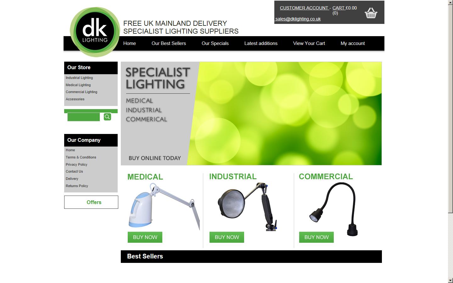 DK Lighting Website
