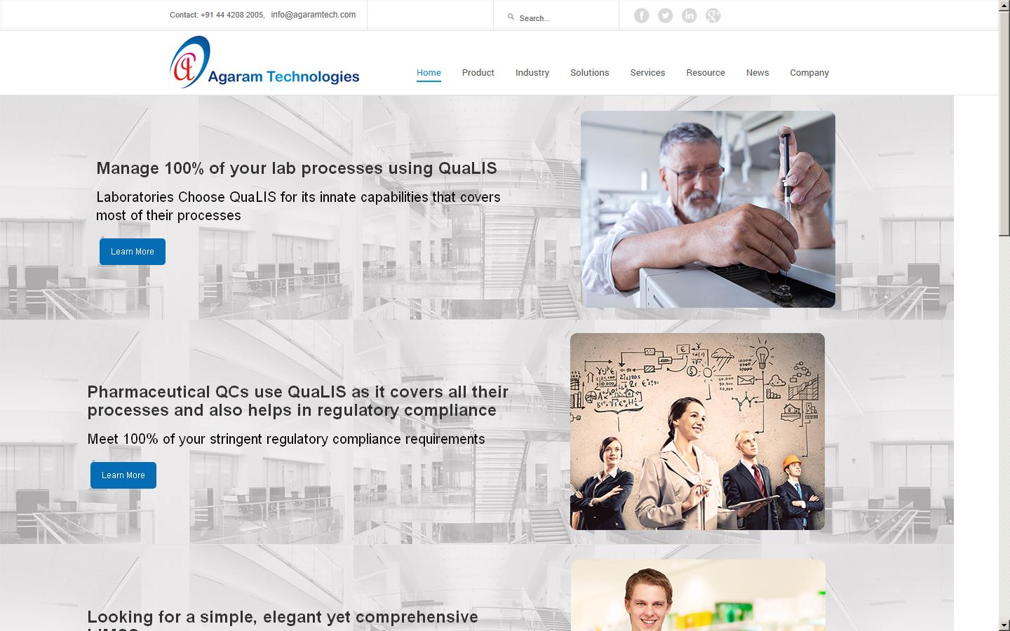 Agaram Technologies Pvt Ltd Website