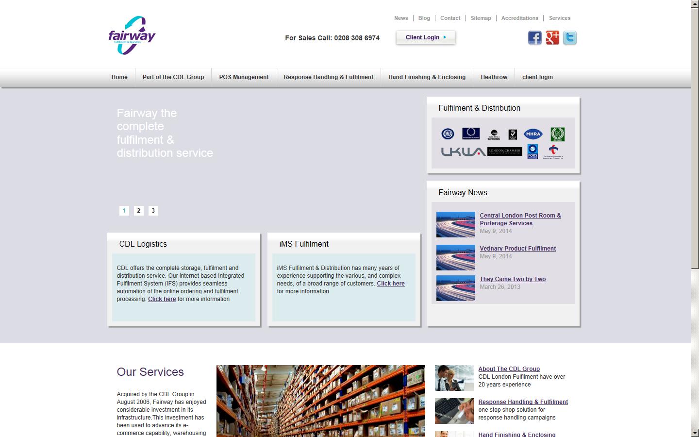 Fairway Fulfilment & Logistics Website