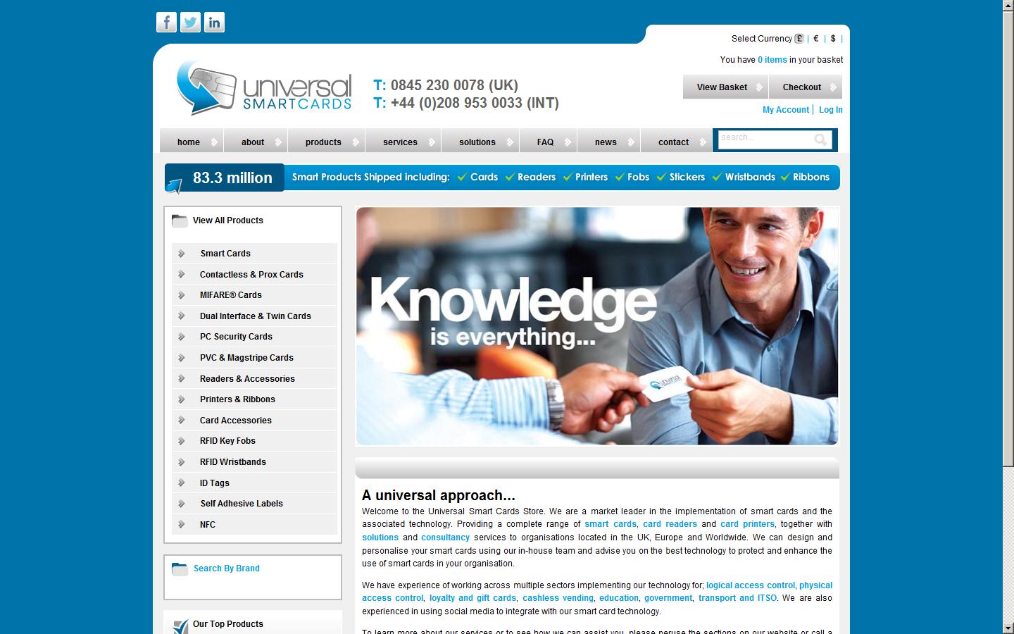 Universal Smart Cards Ltd Website