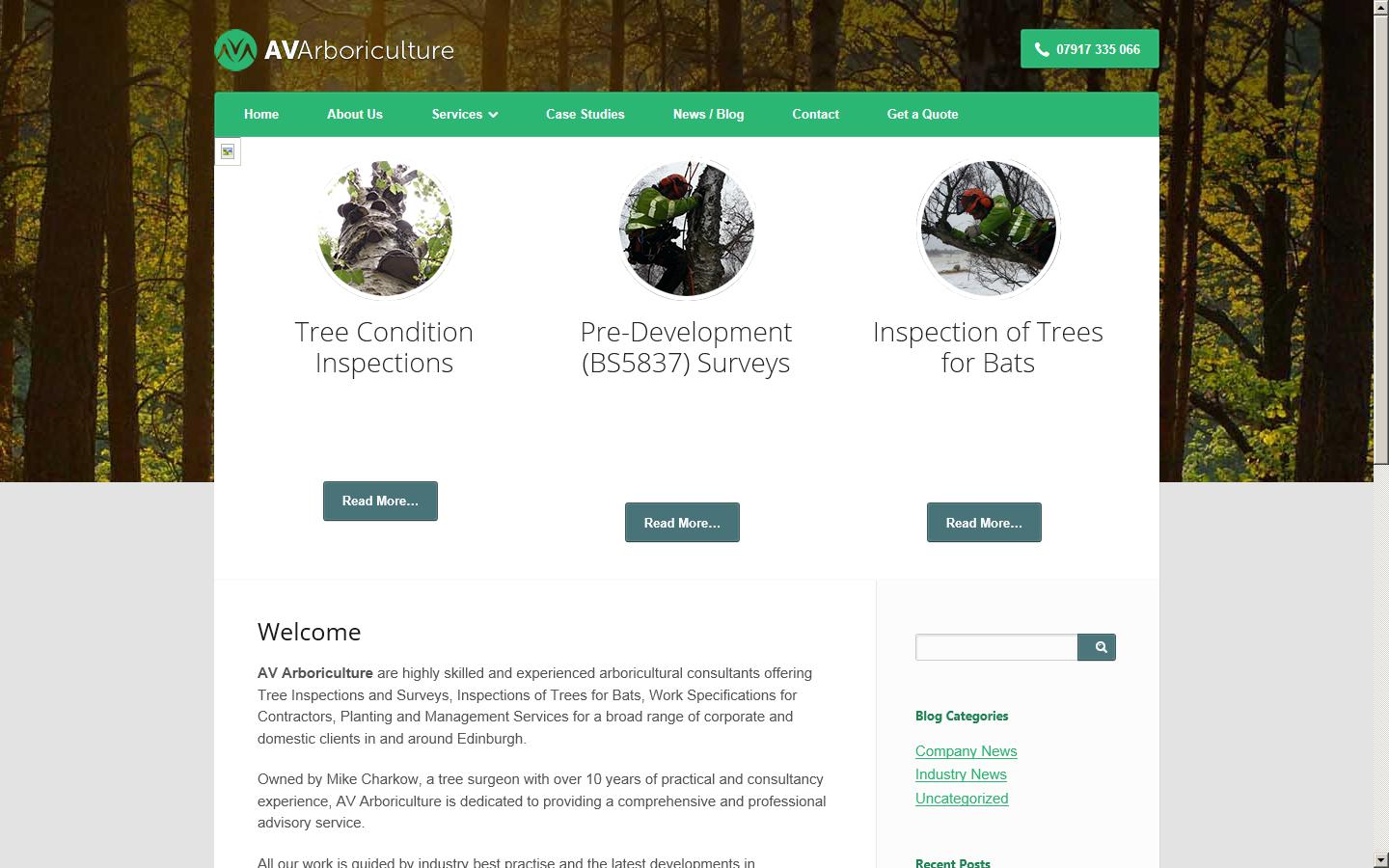 AV Arboriculture Ltd Website