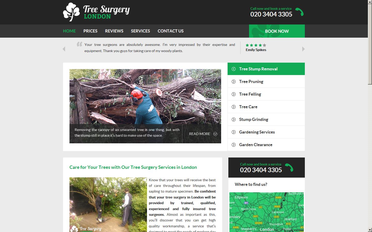 Tree Surgery London Website