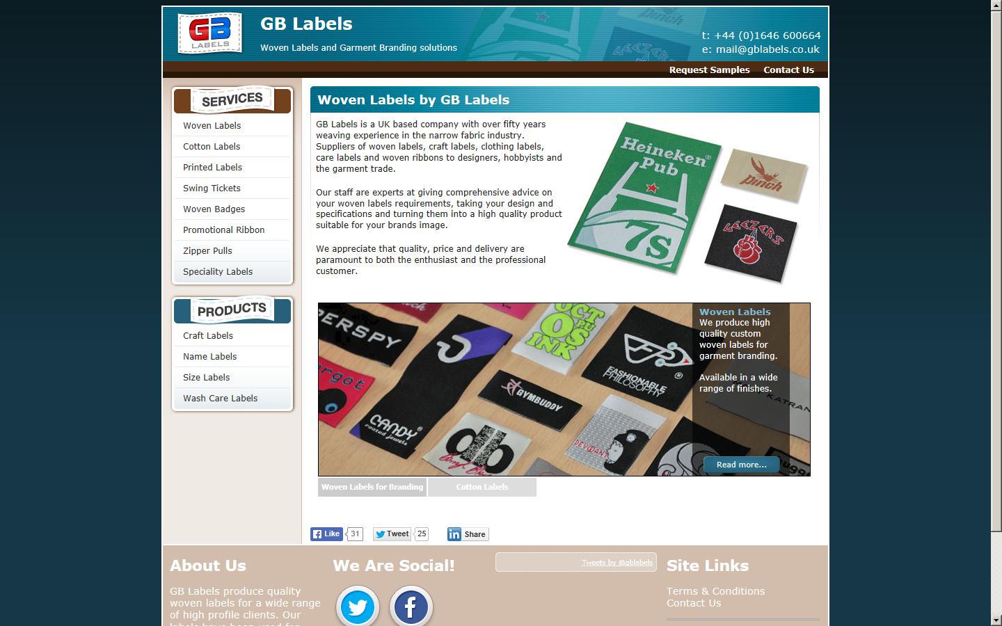 GB Labels Ltd Website