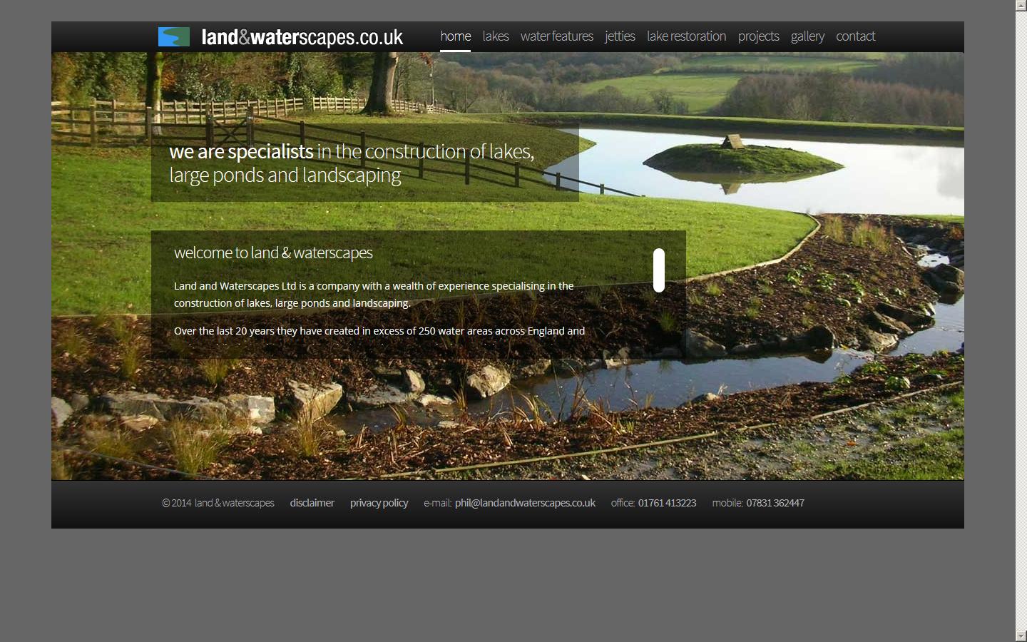 Land and Waterscapes Ltd Website