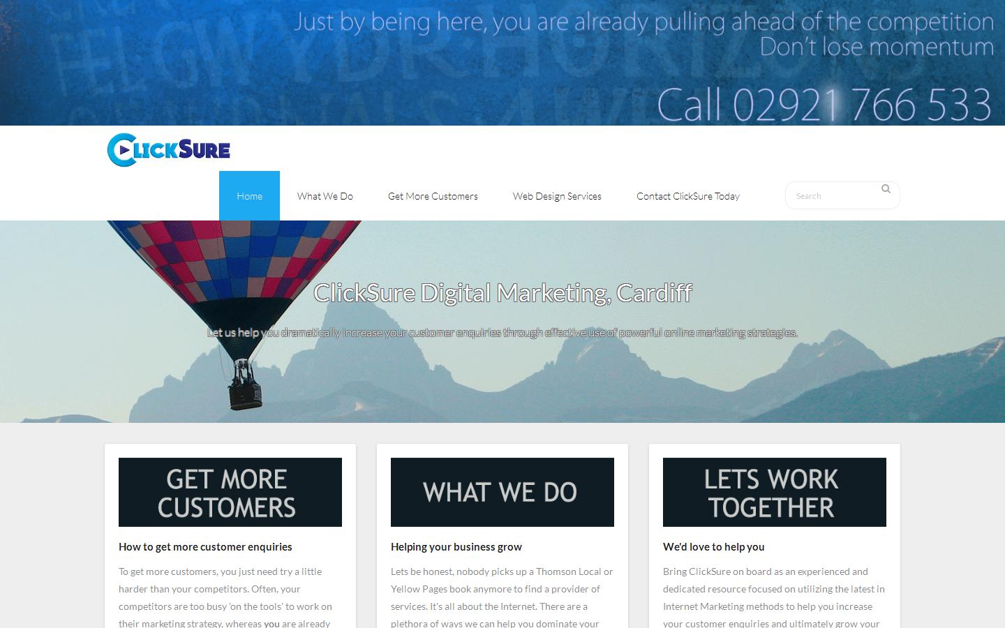 ClickSure Digital Marketing Website