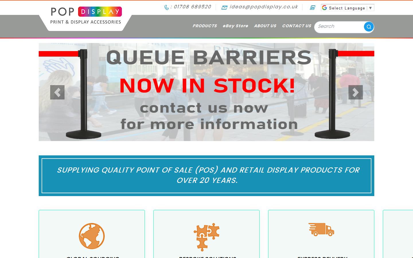 POP Display Ltd Website