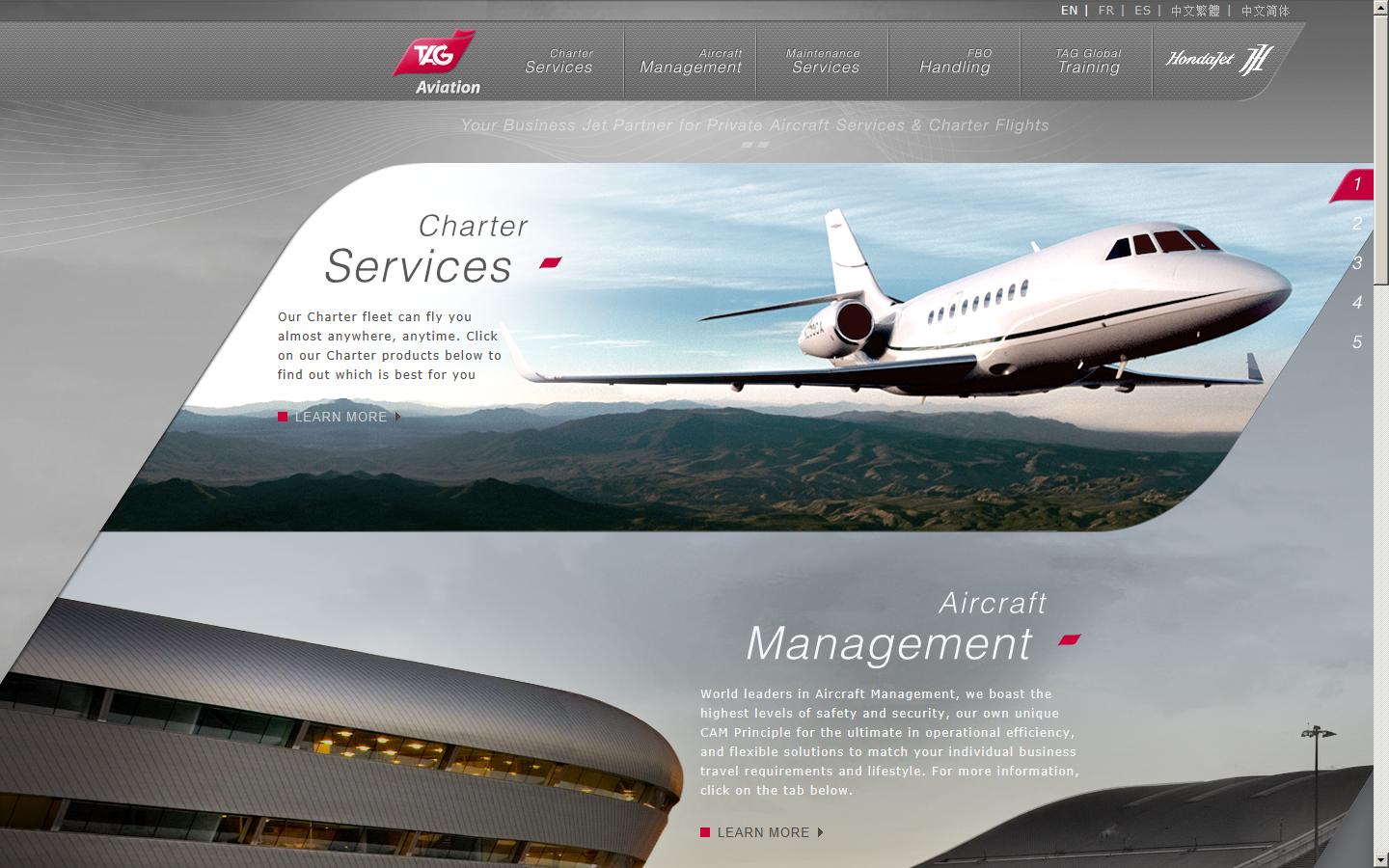 Tag Aviation (UK) Ltd Website