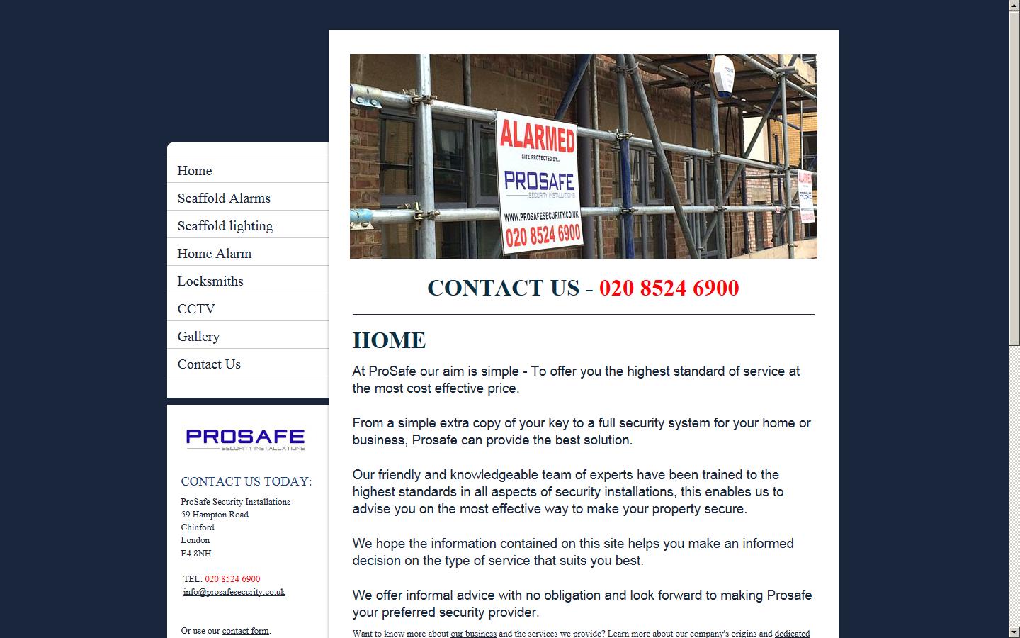 Prosafe Security Installations Website