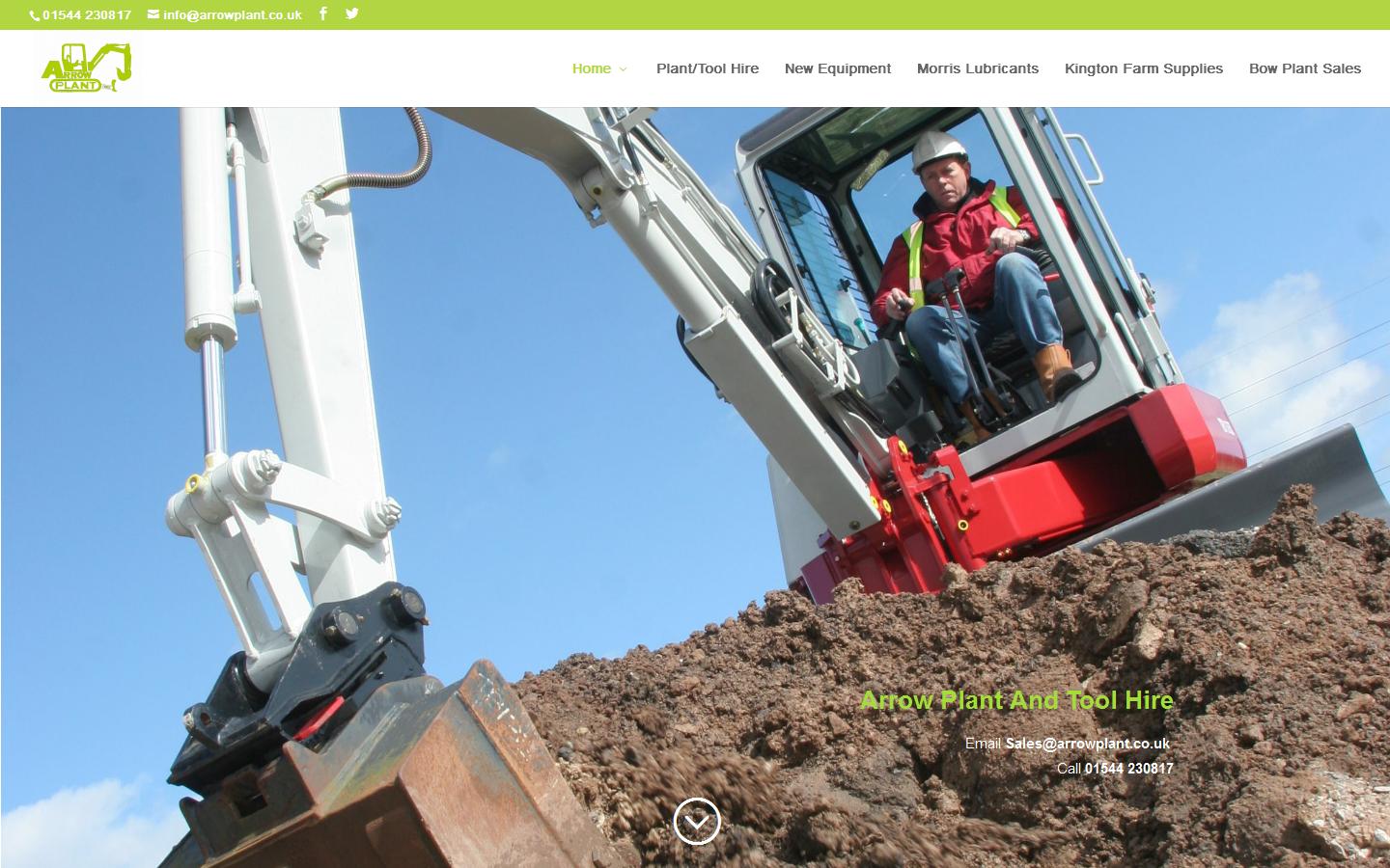 Arrow Plant and Tool Hire Ltd Website