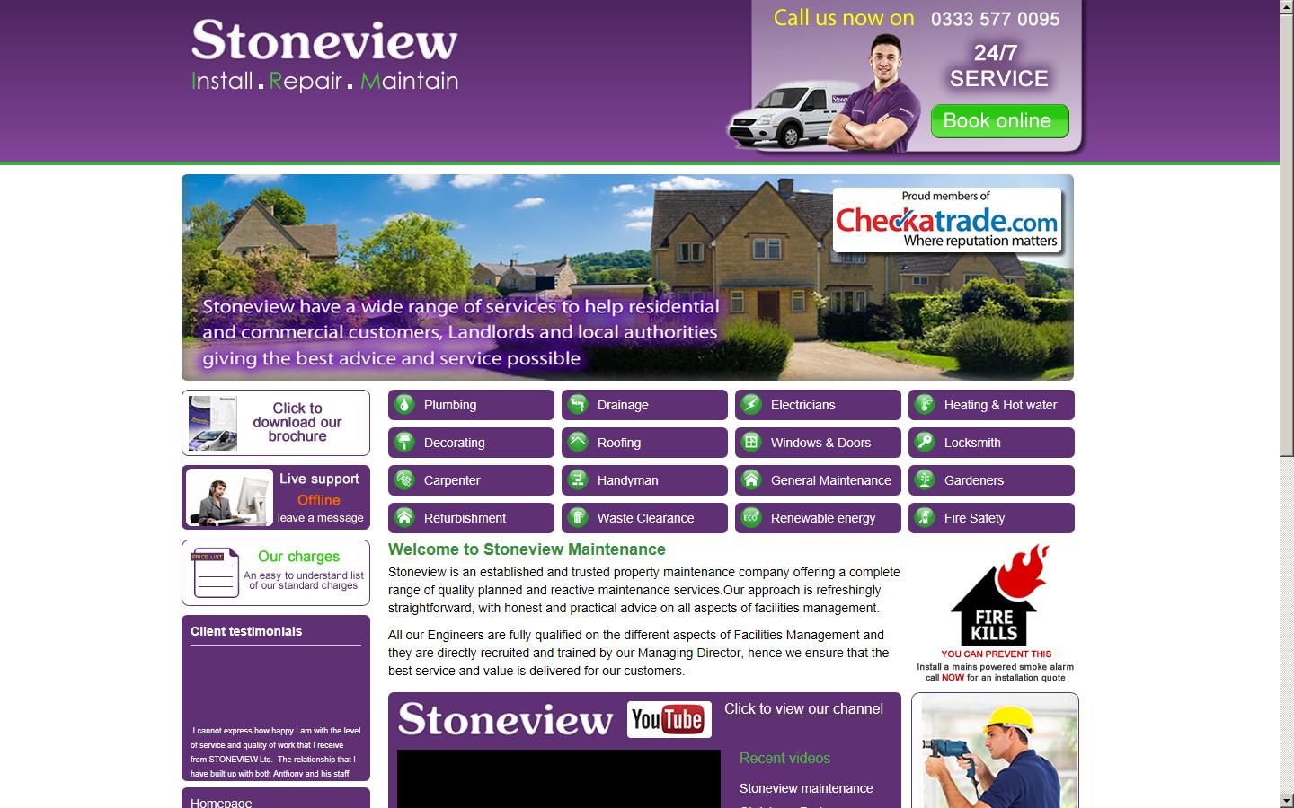 Stoneview Maintenance Website