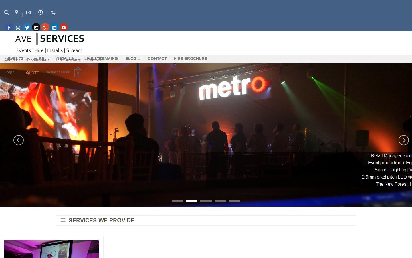 AVE Services Website