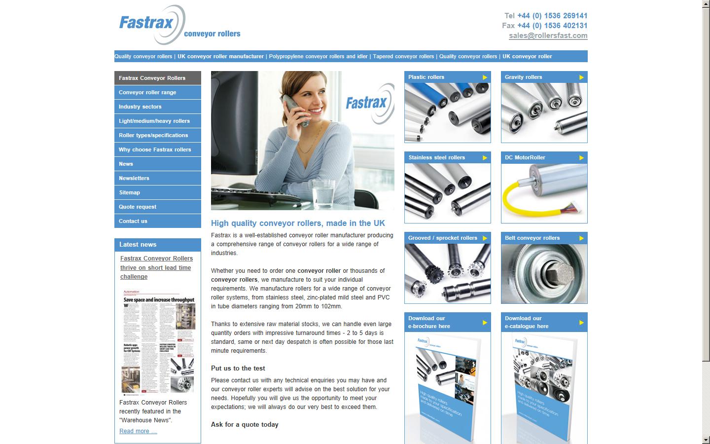 Fastrax Conveyor Rollers Website