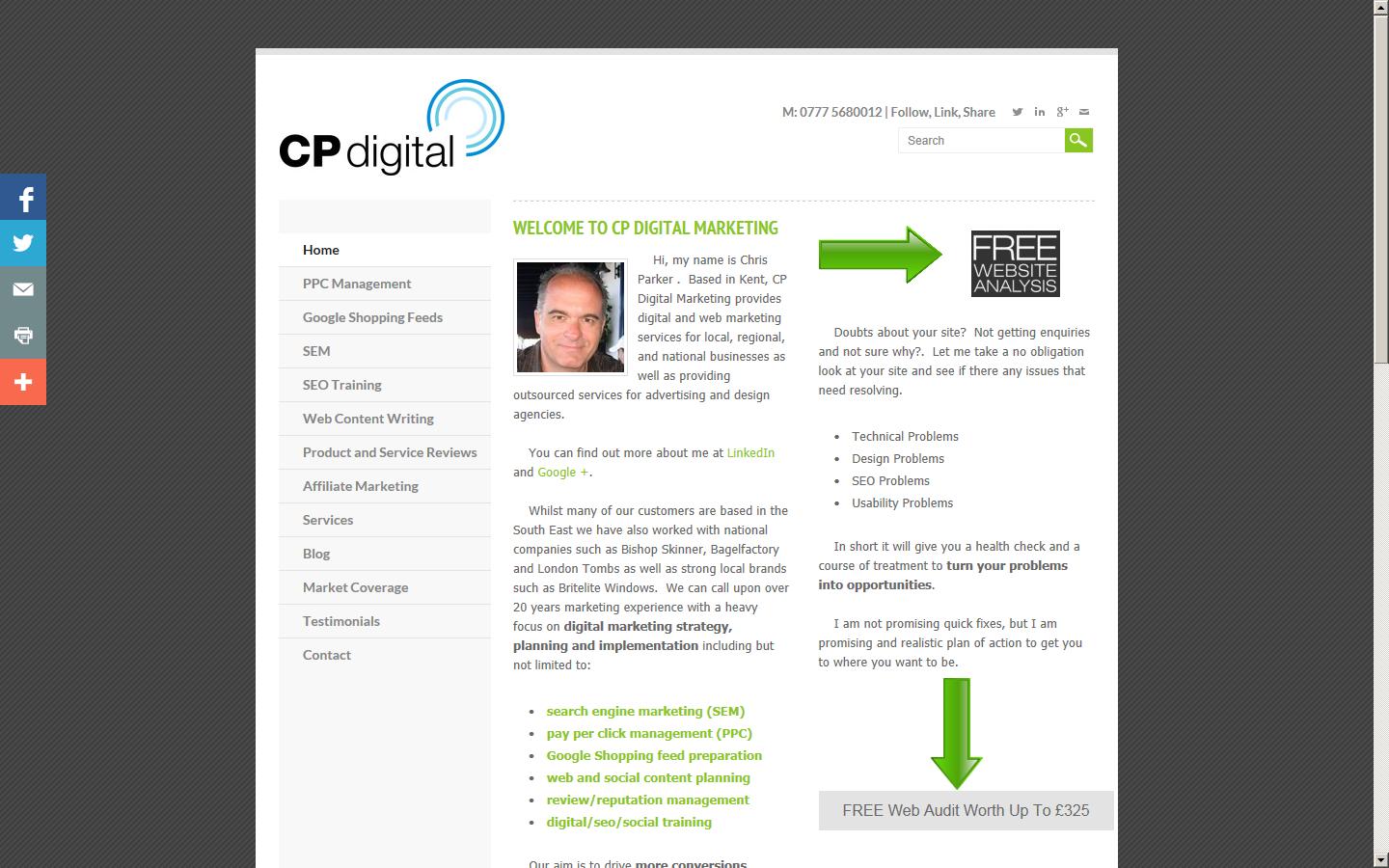 CP Digital Marketing Ltd Website