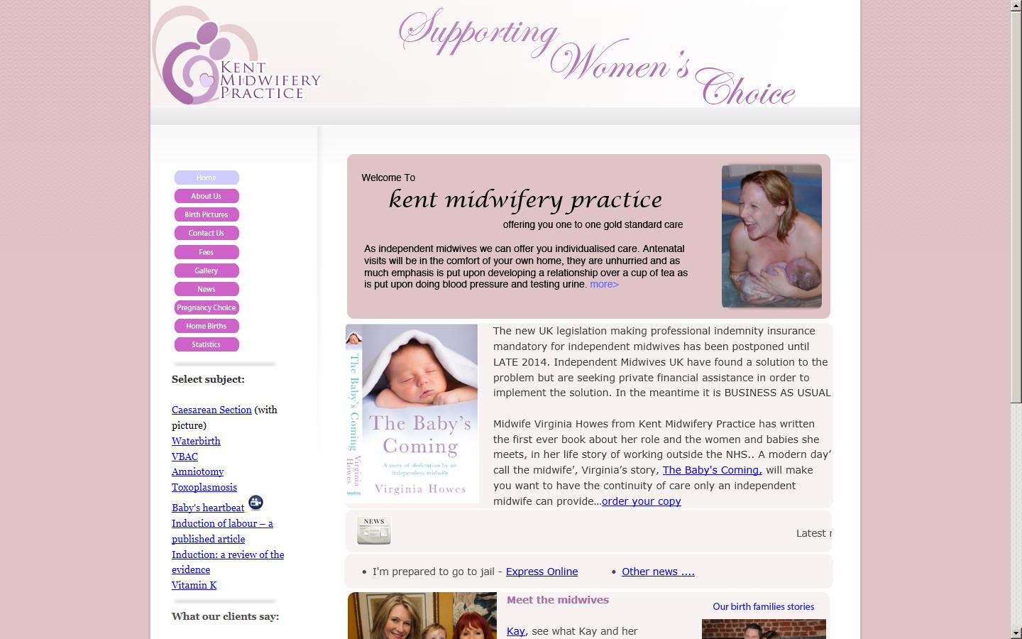Kent Midwifery Practice Website