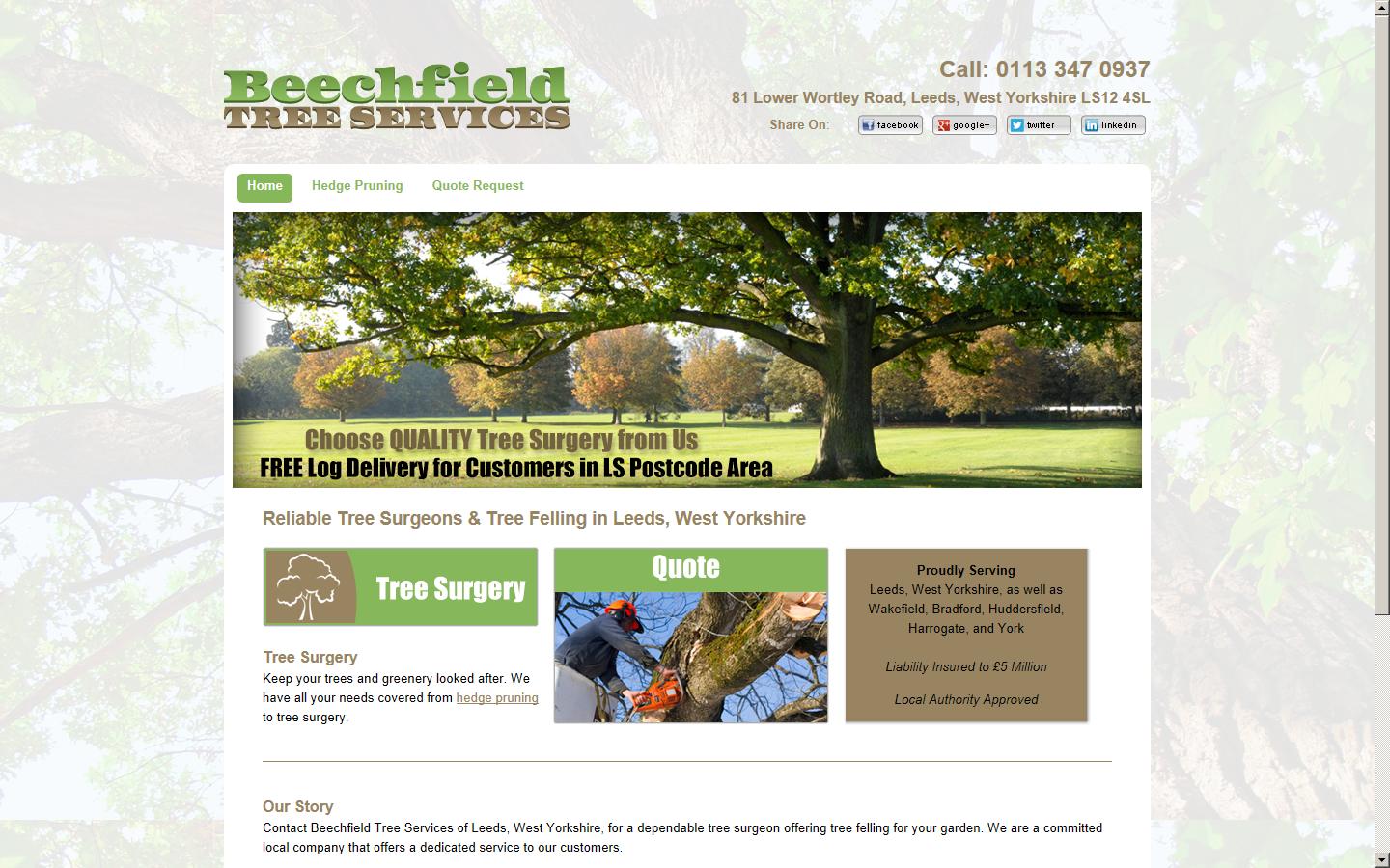 Beechfield Tree Services Website