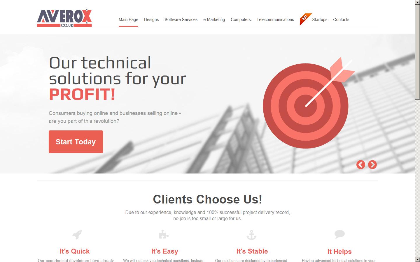 Averox Europe Ltd Website