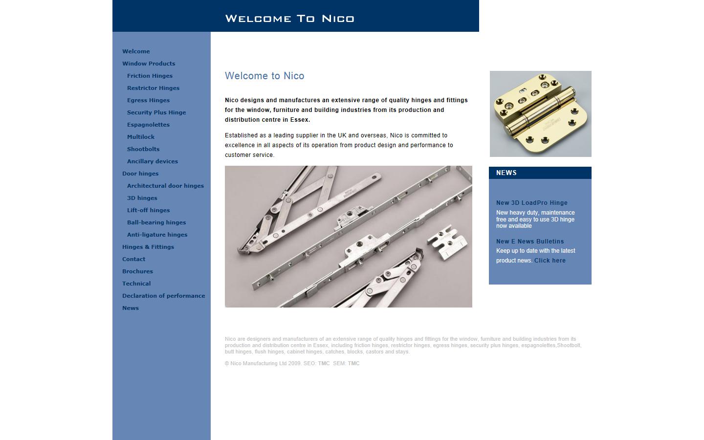 Nico Manufacturing Website