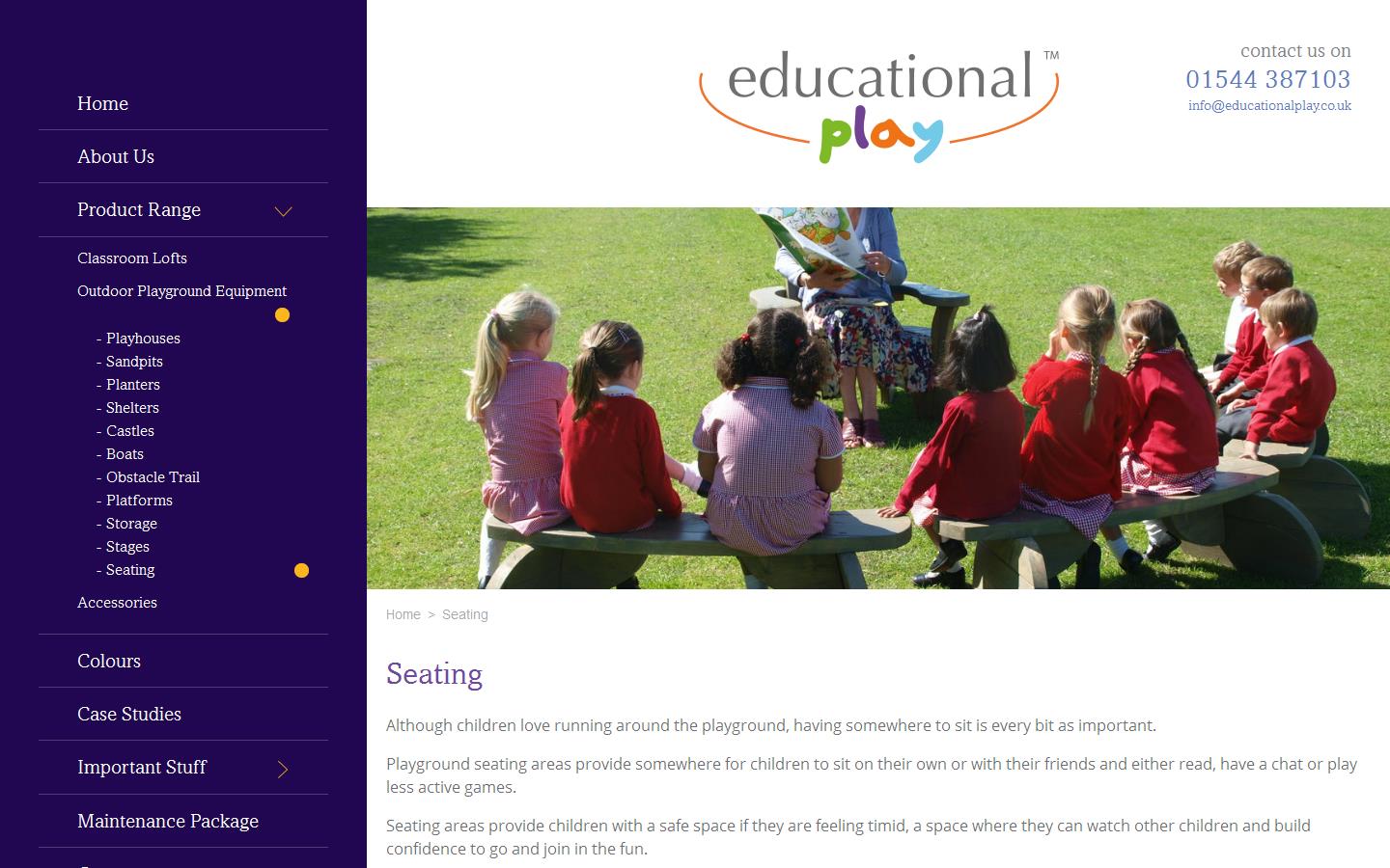 Playground Seats Website