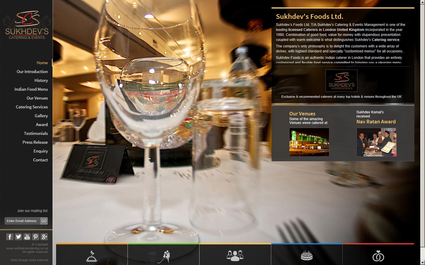 Sukhdevs Food Ltd Website