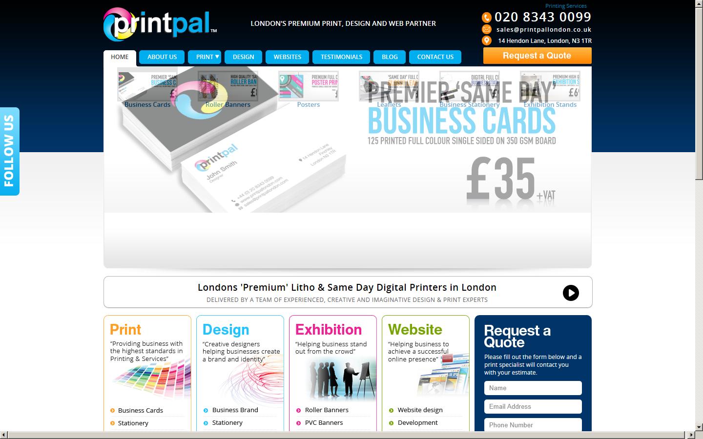 Printpal London Website