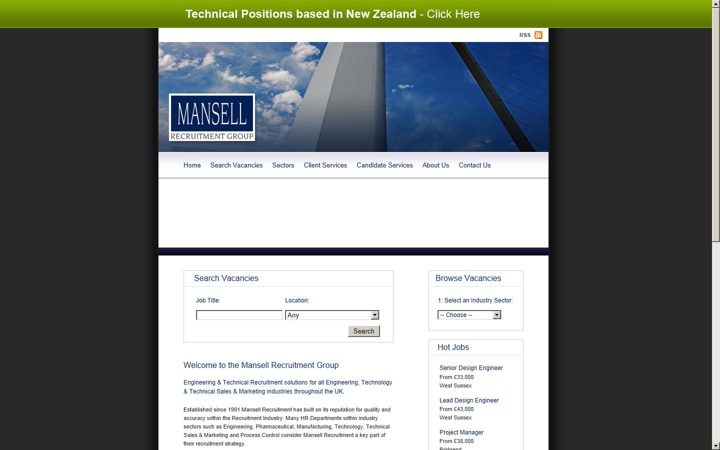 Mansell Recruitment Group plc Website