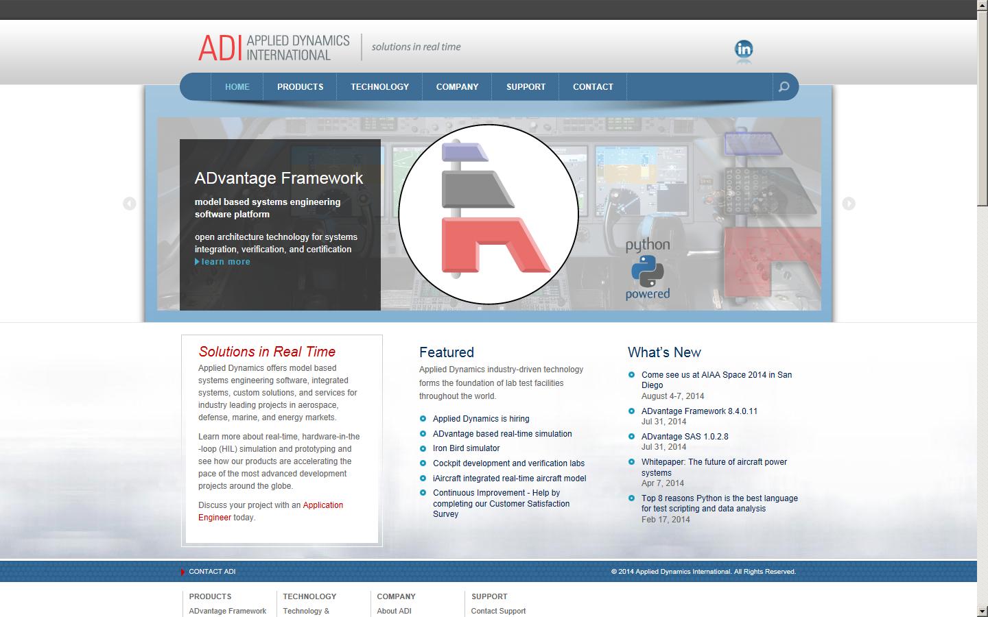Applied Dynamics International Ltd Website