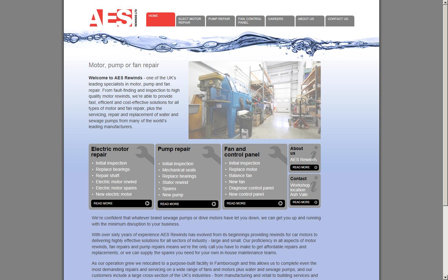 AES Rewinds Ltd Website