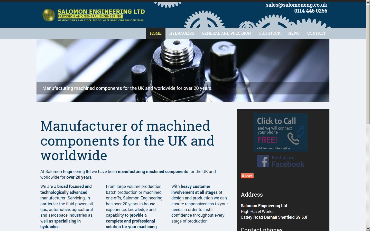 Salomon Engineering Ltd Website