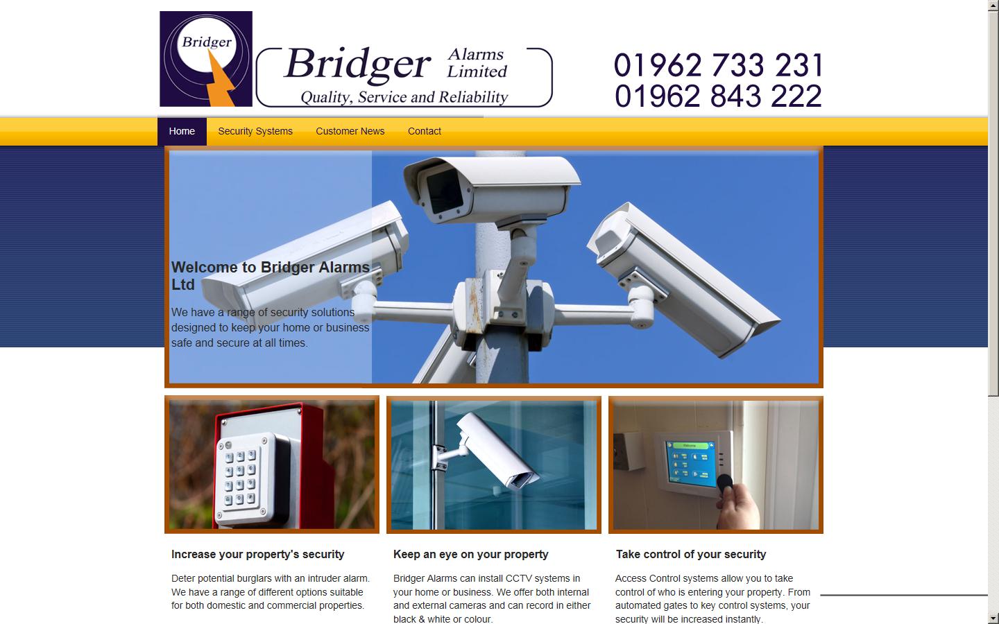 Bridger Alarms Website
