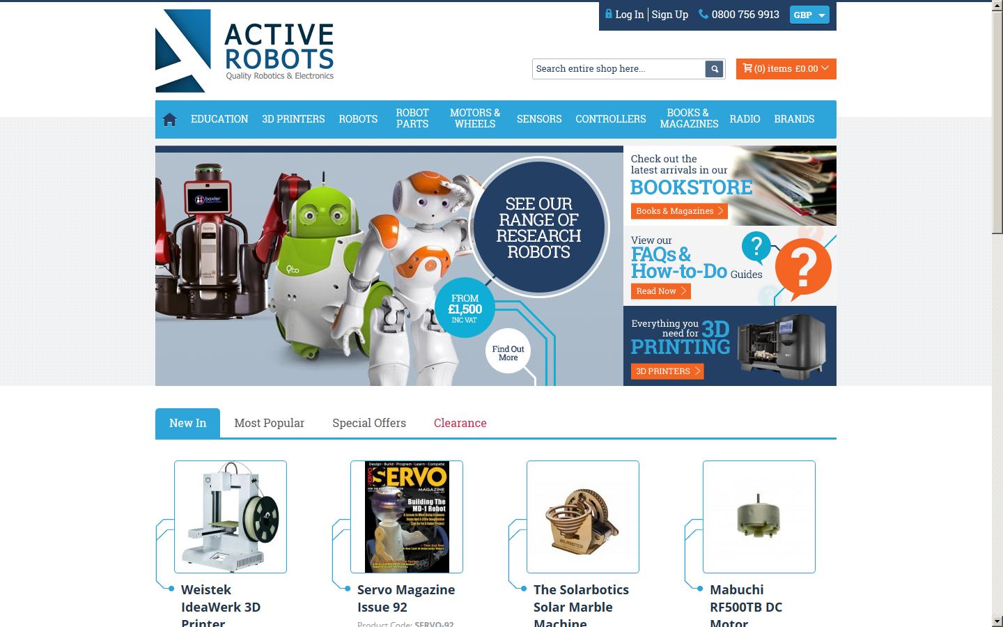 Active Robots  Website