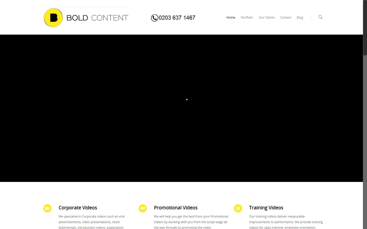 Bold Content Website