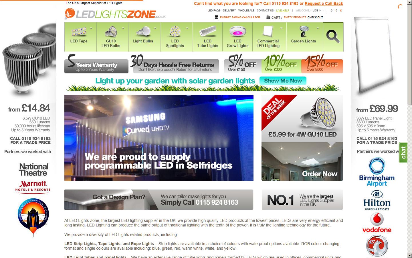 LED Lights Zone Website