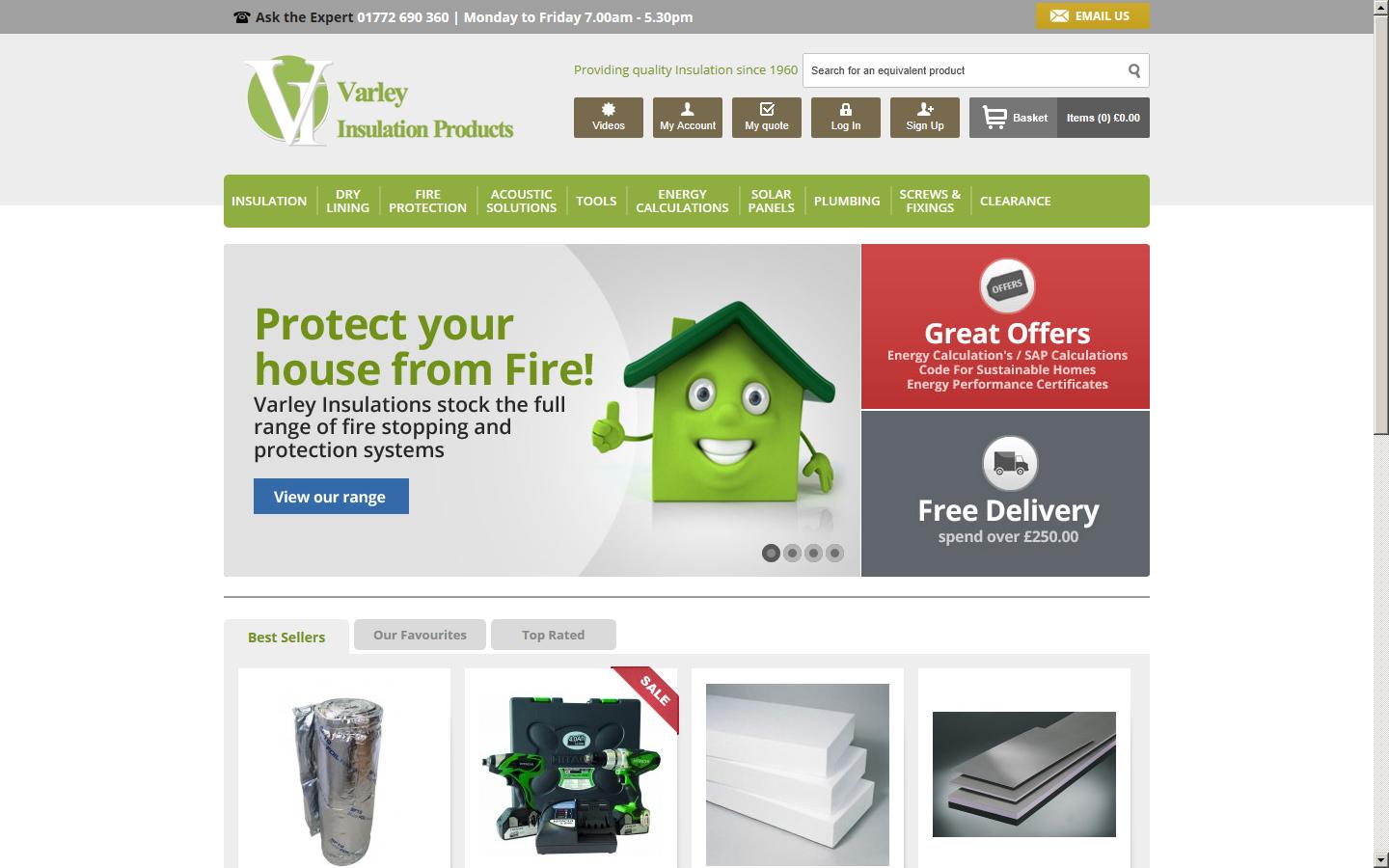 Varley Insulation Products Website