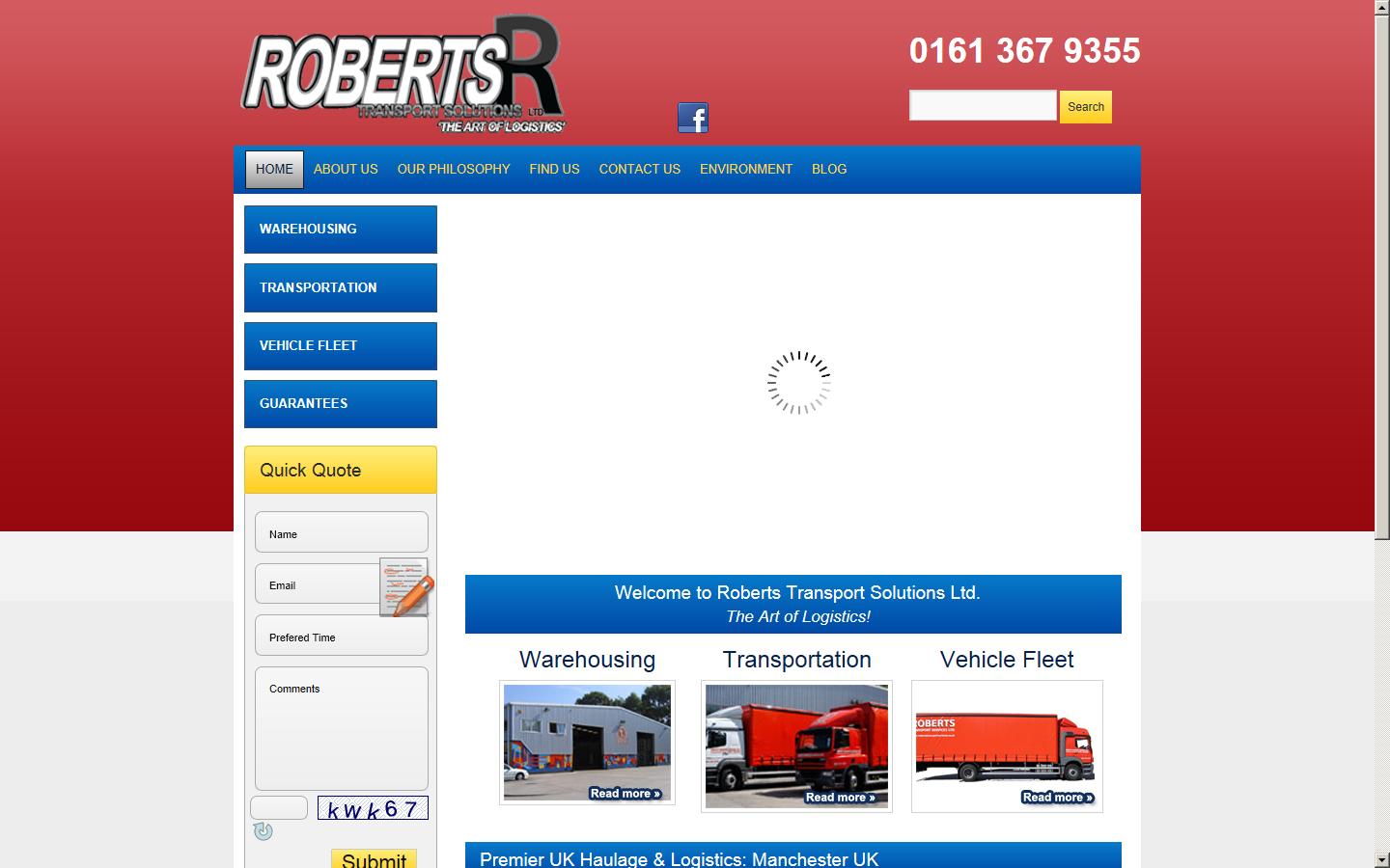 Roberts Transport Solutions Ltd Website